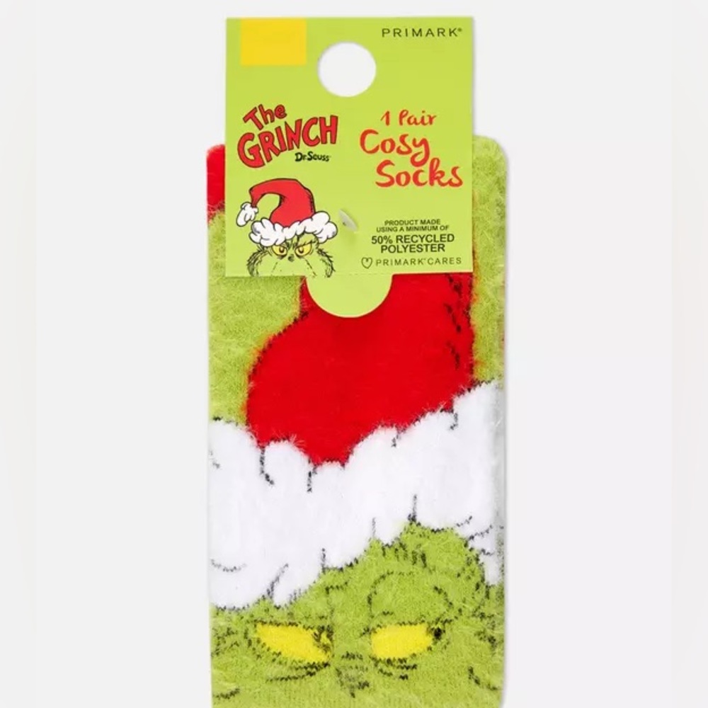 The Grinch Christmas Cozy Socks Men's - One Size (Fits Sizes 8-10)